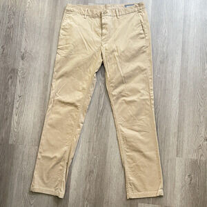 Bonobos Chino Pants Men’s 33x32 Khaki Slim Straight Fit Casual Preppy Soft